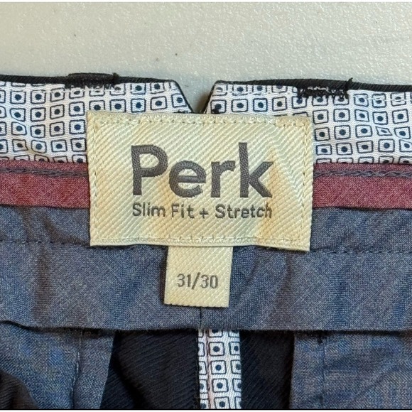 Perk Ink Blue Casual Slim Fit Stretch Feel Good Chinos Pants Trousers Men 31x30 - Picture 5 of 10